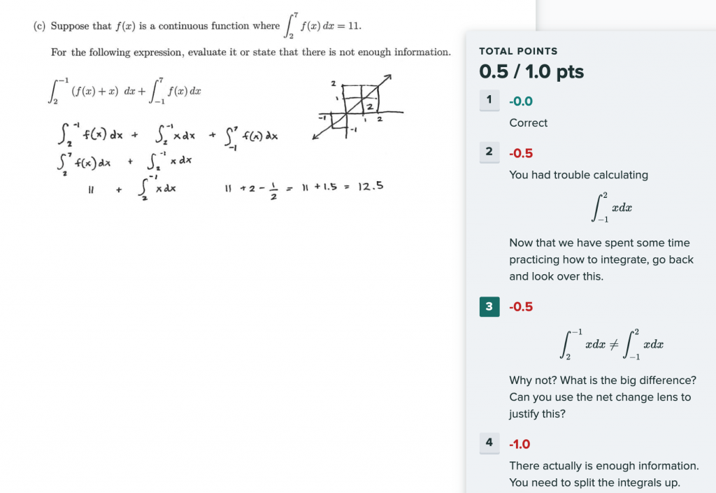 example of gradescope being used to solve math equation